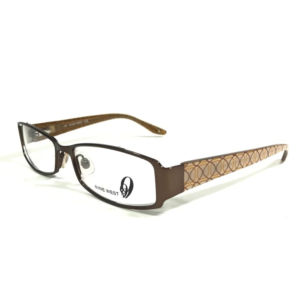 Nine West Eyeglasses Frames NW415 0W44 Brown Gold Rectangular 51-16-130